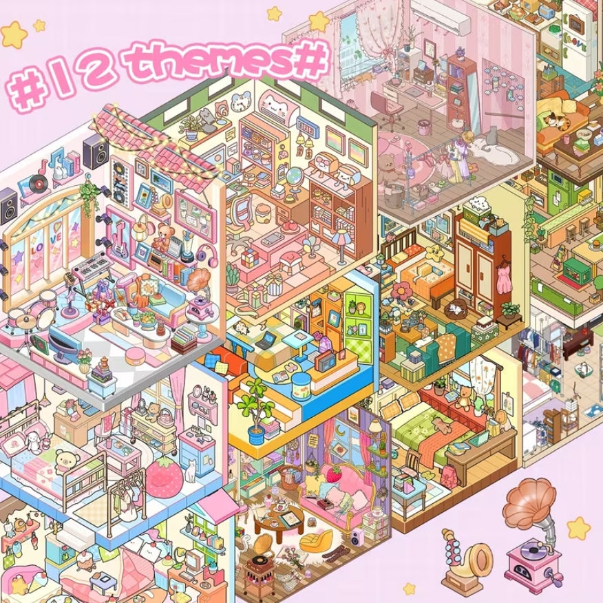 3D Scene Sticker Book