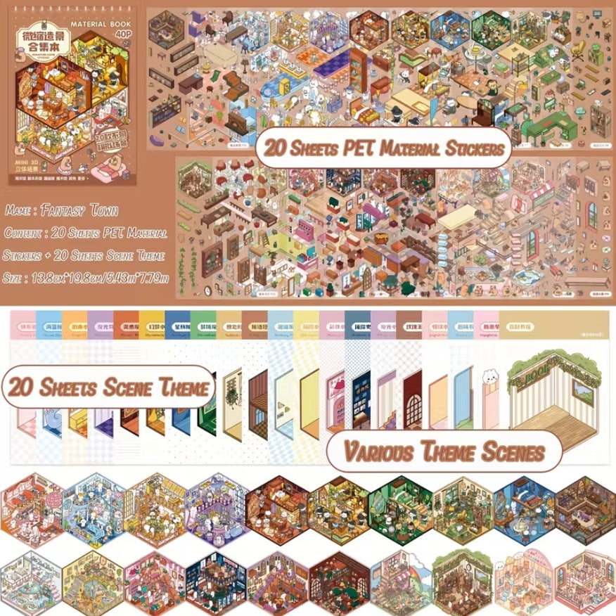 3D Scene Sticker Book