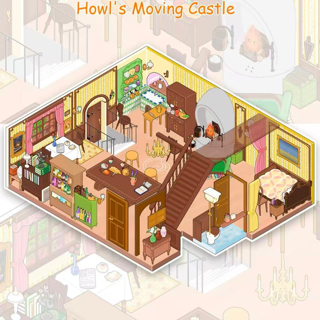 Howl’s Moving Castle Room Sophie’s Hat Shop 3D Scene Stickers