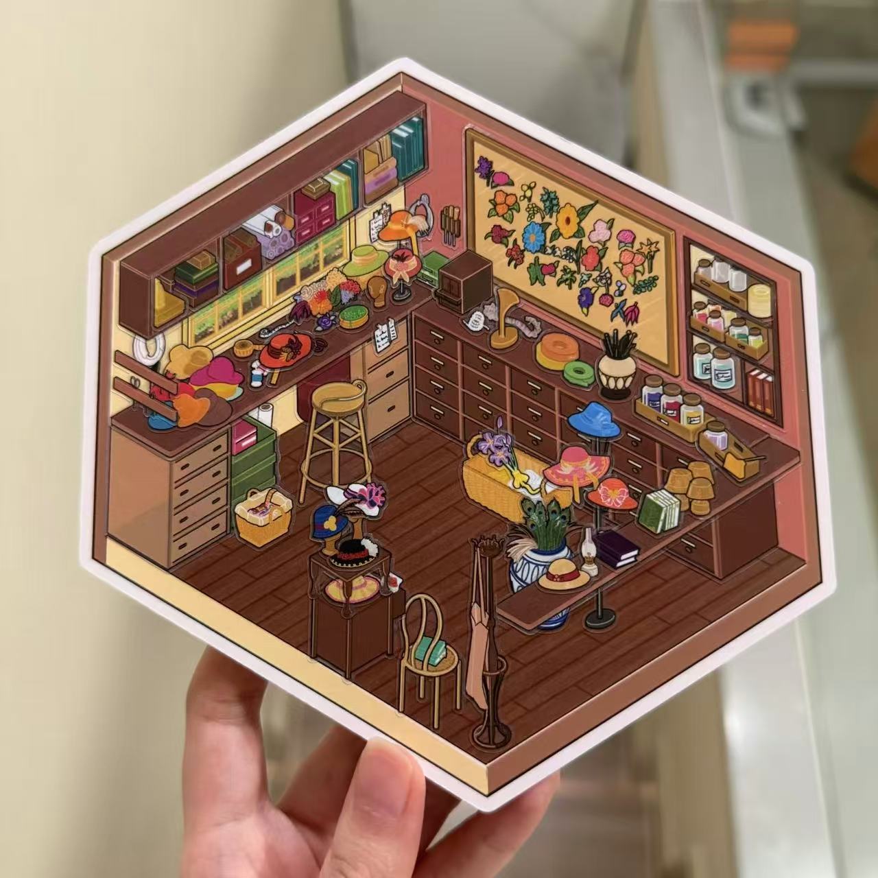 Howl’s Moving Castle Room Sophie’s Hat Shop 3D Scene Stickers