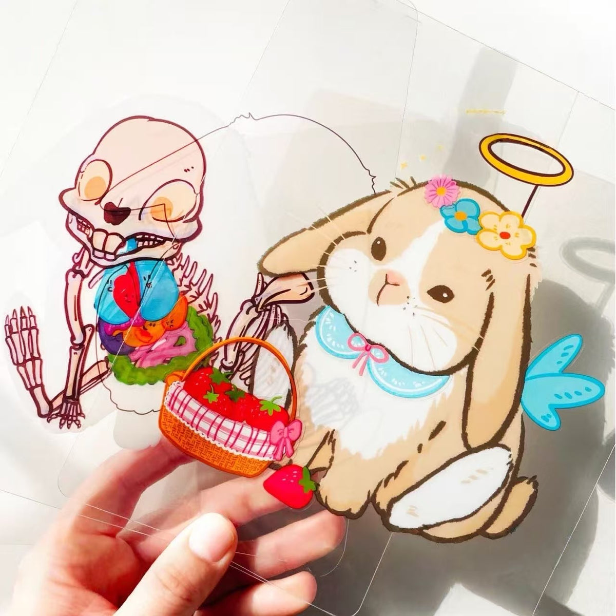DIY Anatomical Restoration Stickers Rabbit Seal Capybara Panda Corgi