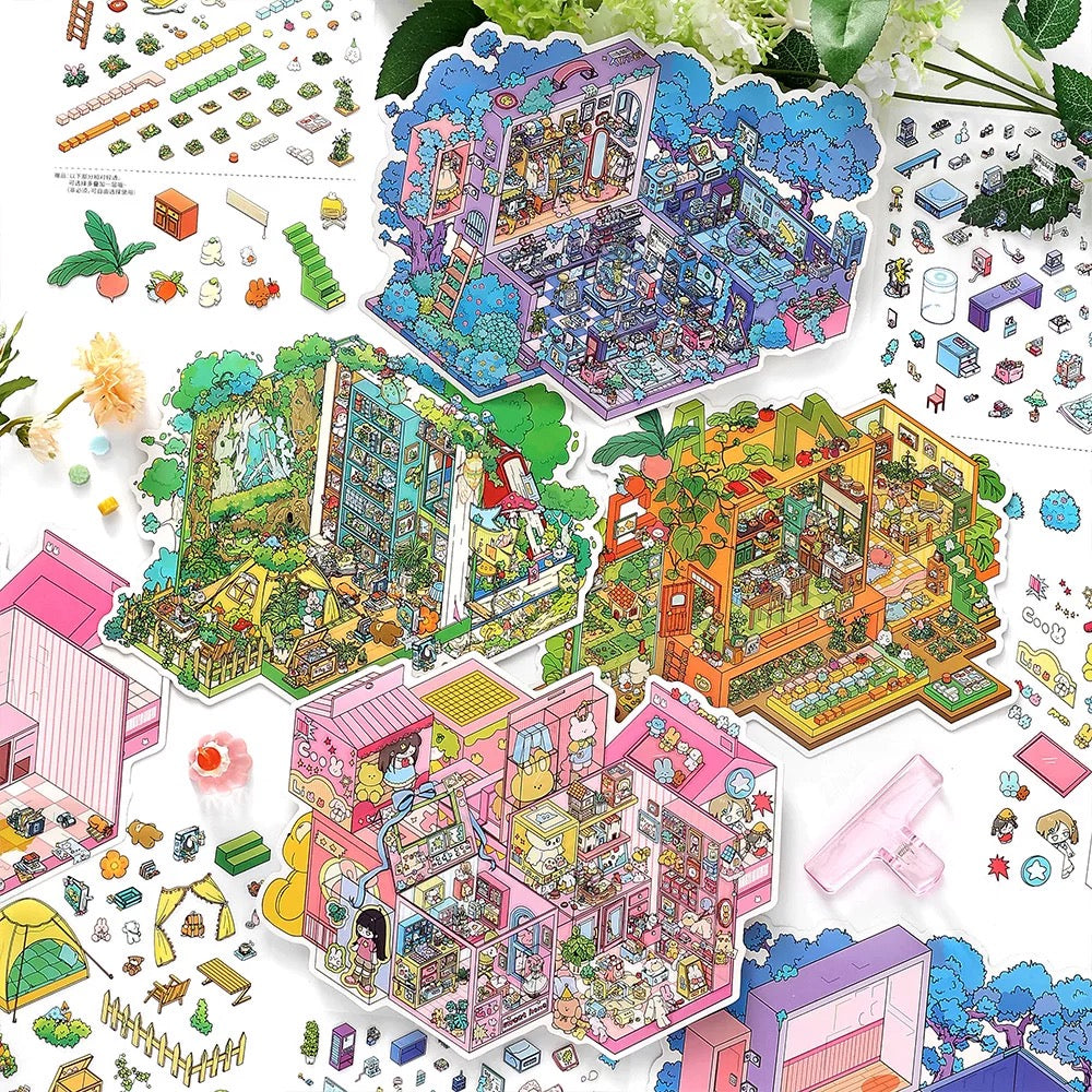3D Sticker Scene Cooking Kitchen Secret Realms Laboratory Wardrobe