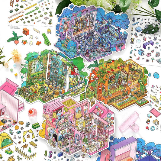 3D Sticker Scene Cooking Kitchen Secret Realms Laboratory Wardrobe