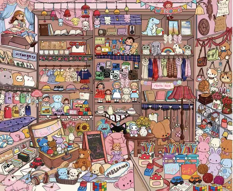 DIY Cultural Creative Goods Shop Snack Shop 3D Sticker Scene