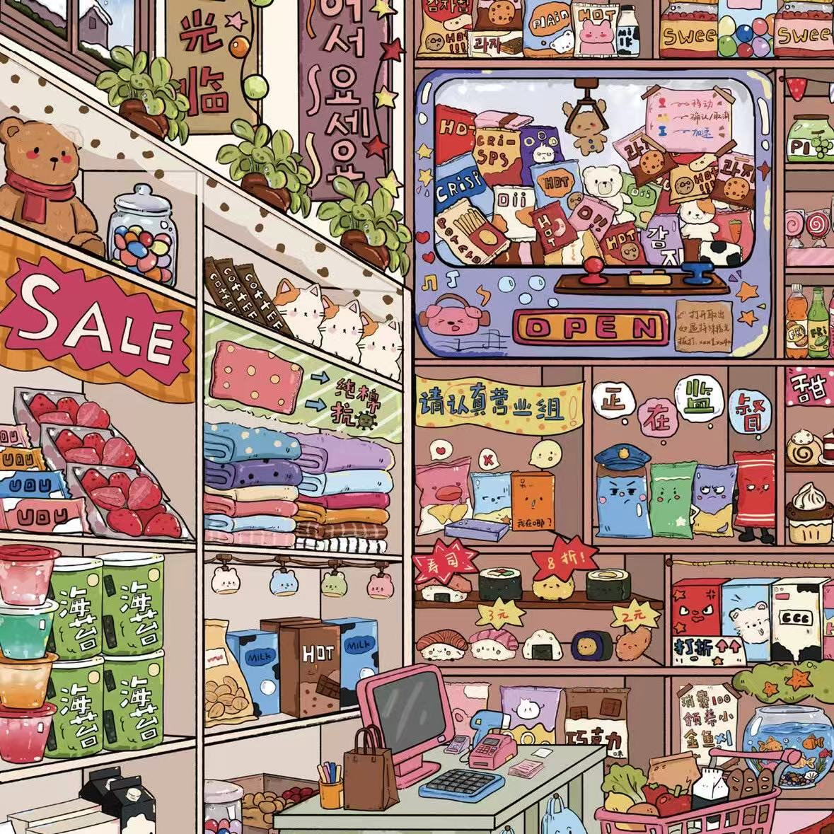 Cultural & Creative Goods Shop & The Dream Snack Shop Sticker Scene