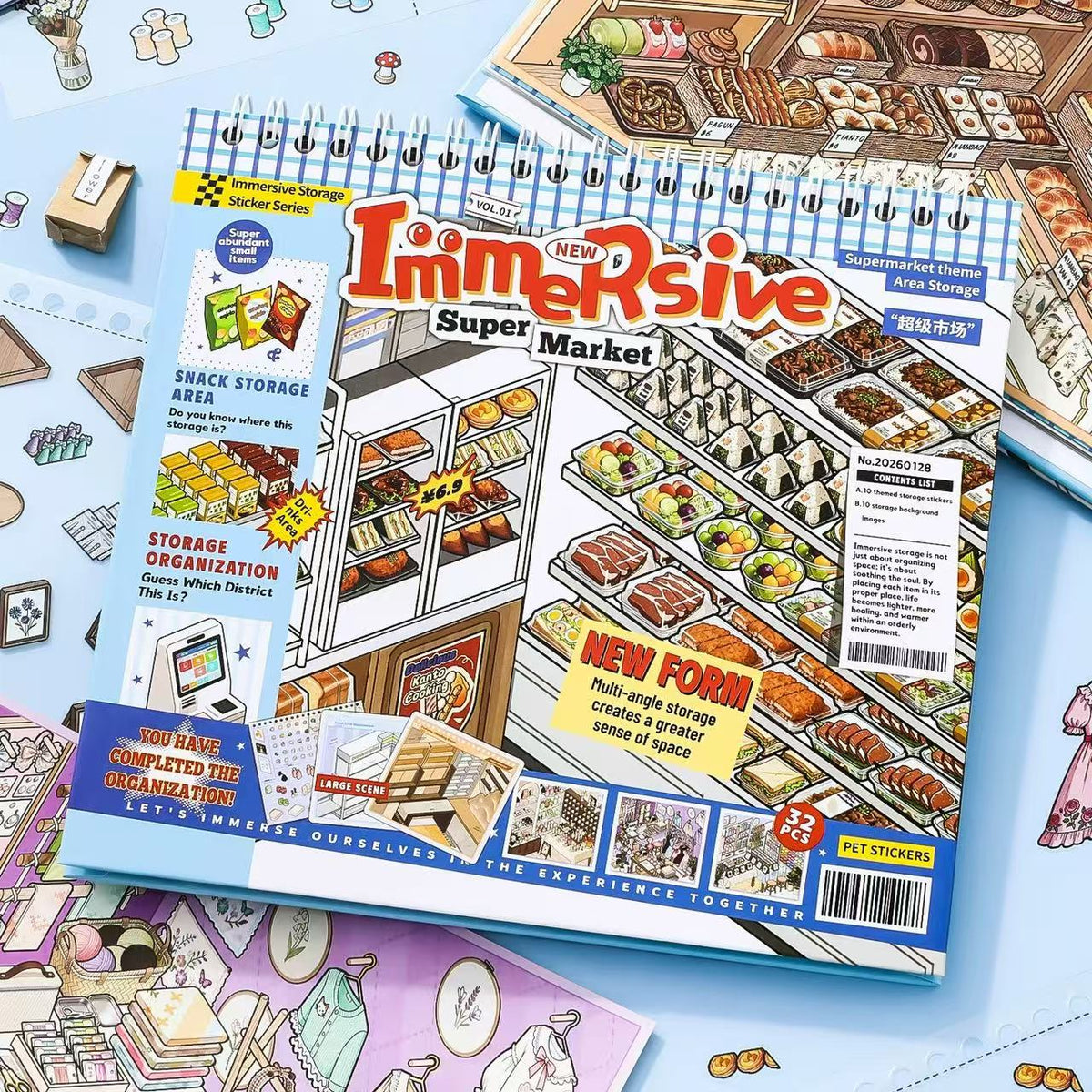 Gourmet Paradise Supermarket Sticker Book