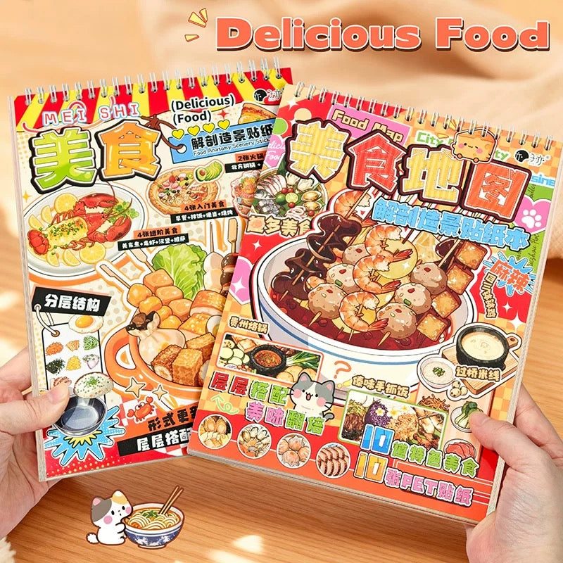 Yummy Cook Delicious Food Sticker Book Fun Kitchen