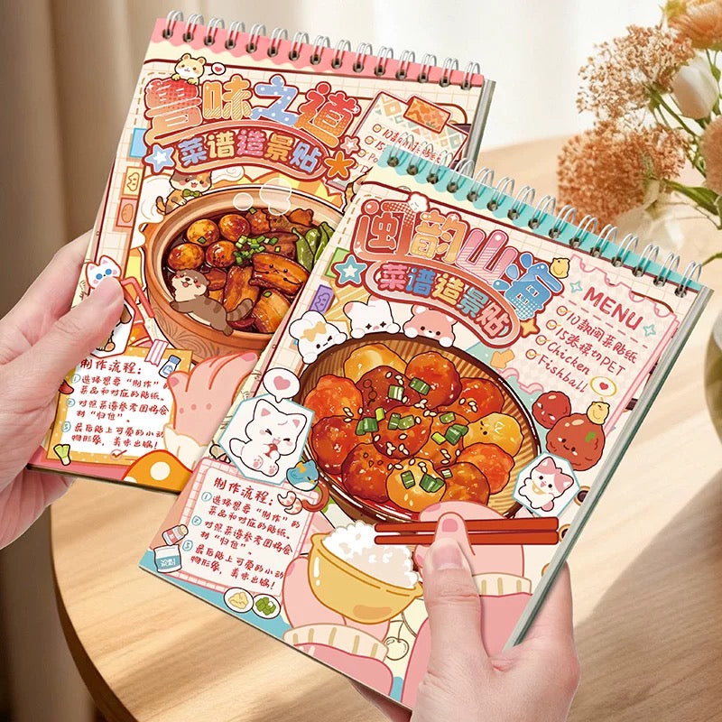 Yummy Cook Delicious Food Sticker Book Fun Kitchen