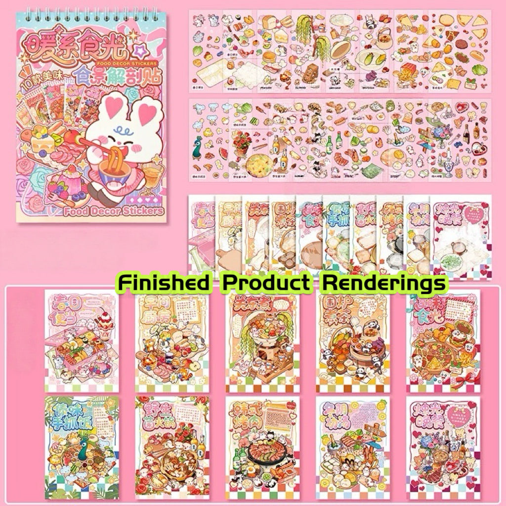 Yummy Cook Delicious Food Sticker Book Fun Kitchen