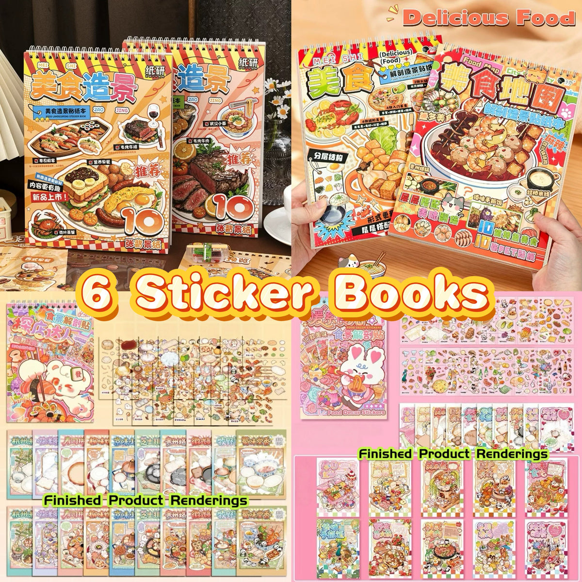 Yummy Cook Delicious Food Sticker Book Fun Kitchen
