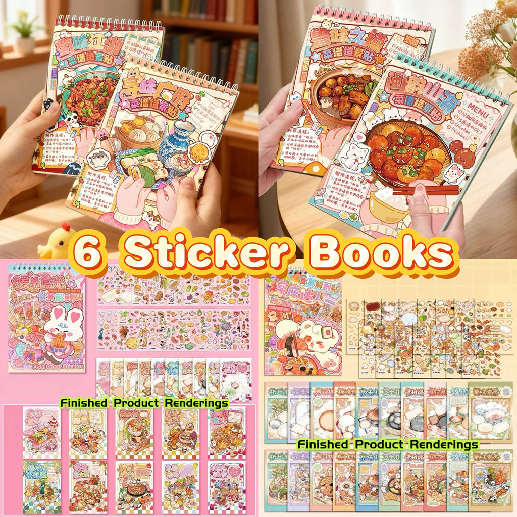 Yummy Cook Delicious Food Sticker Book Fun Kitchen