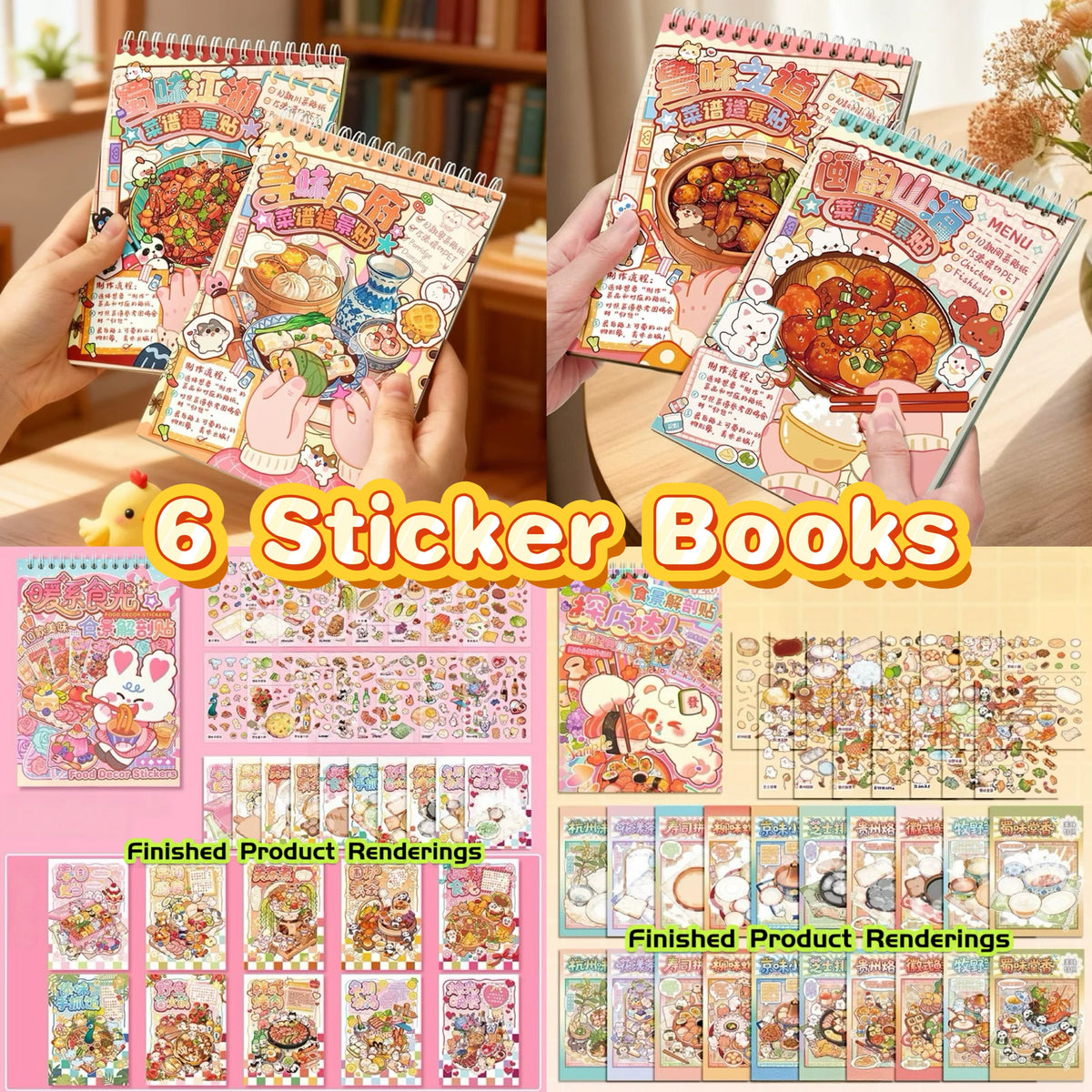 Yummy Cook Delicious Food Sticker Book Fun Kitchen