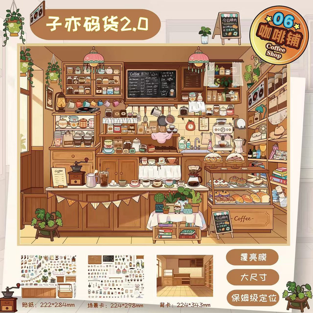 Organize Stationery Shop Clothing Coffee Shop Big Size Sticker