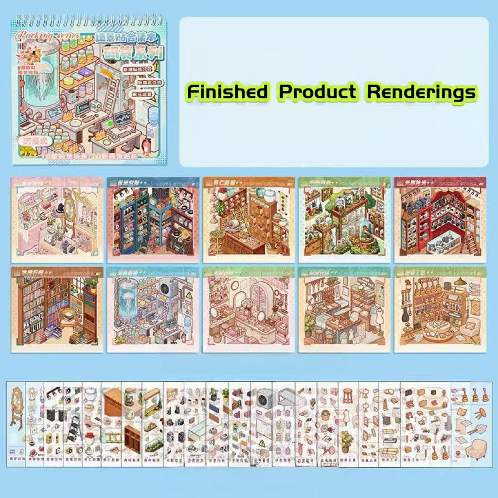 Arrange & Decorate Shop Sticker Book