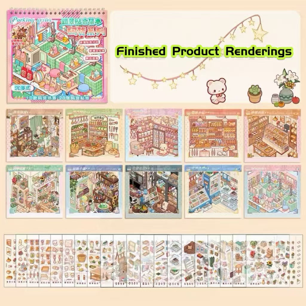 Arrange & Decorate Shop Sticker Book