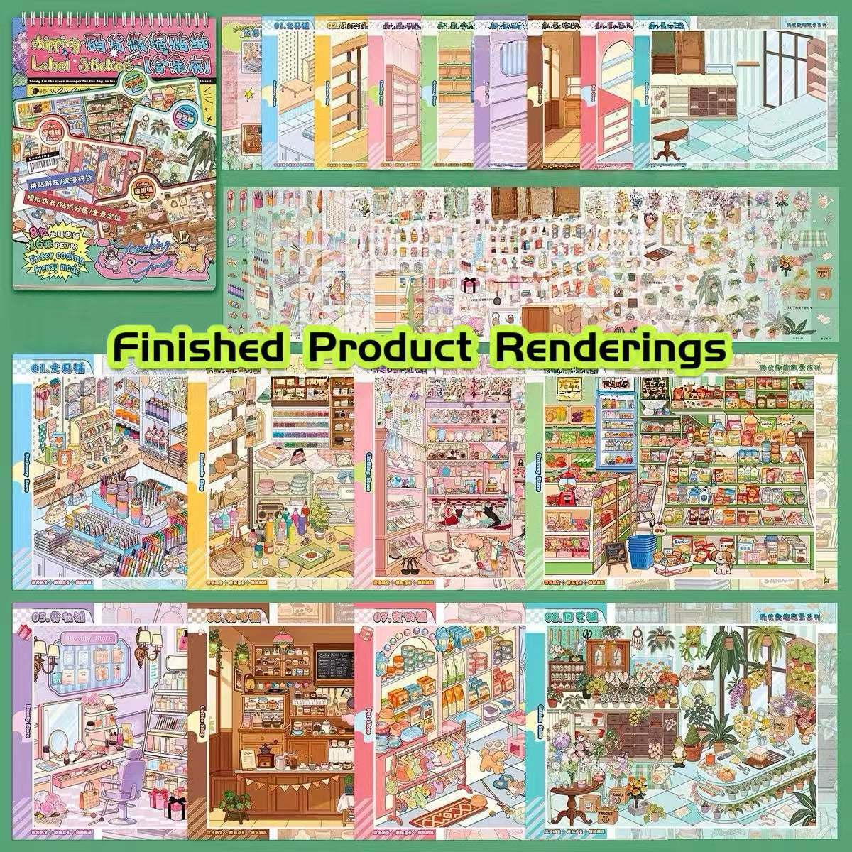 Arrange & Decorate Shop Sticker Book