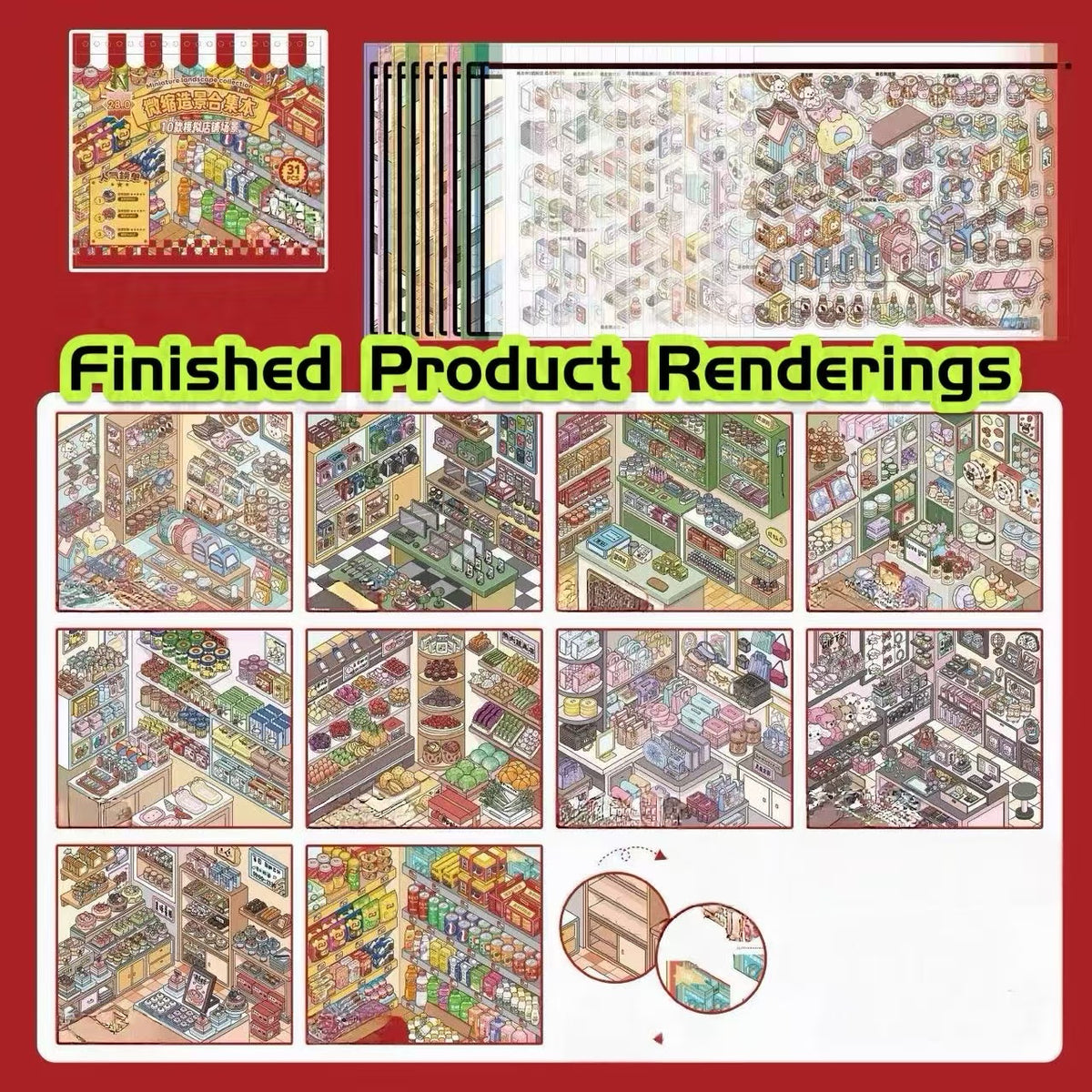 Arrange & Decorate Shop Sticker Book