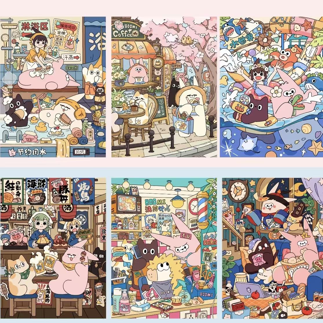 Mini Postcard DIY 3D Scene Stickers
