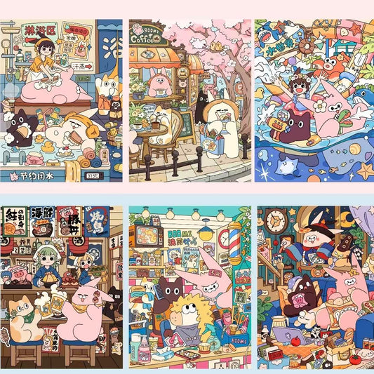 Mini Postcard DIY 3D Scene Stickers