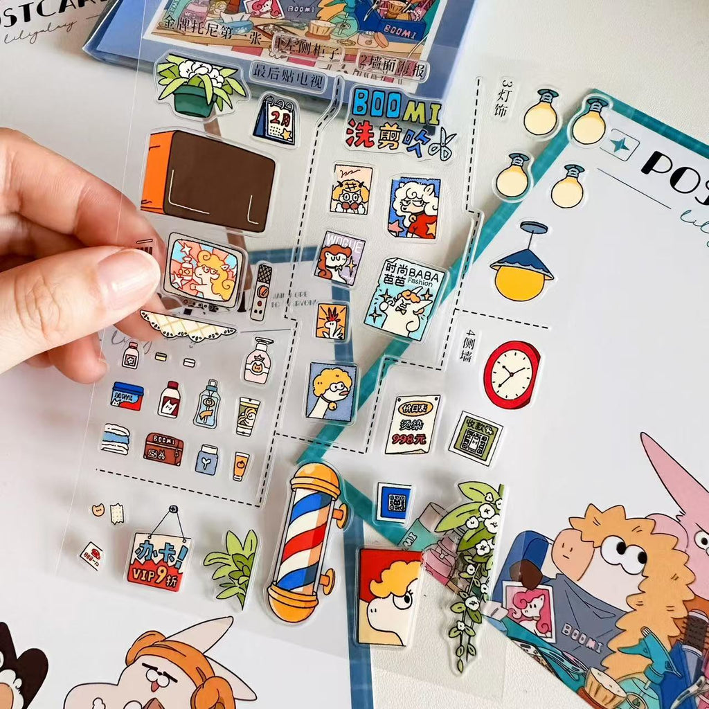 Mini Postcard DIY 3D Scene Stickers