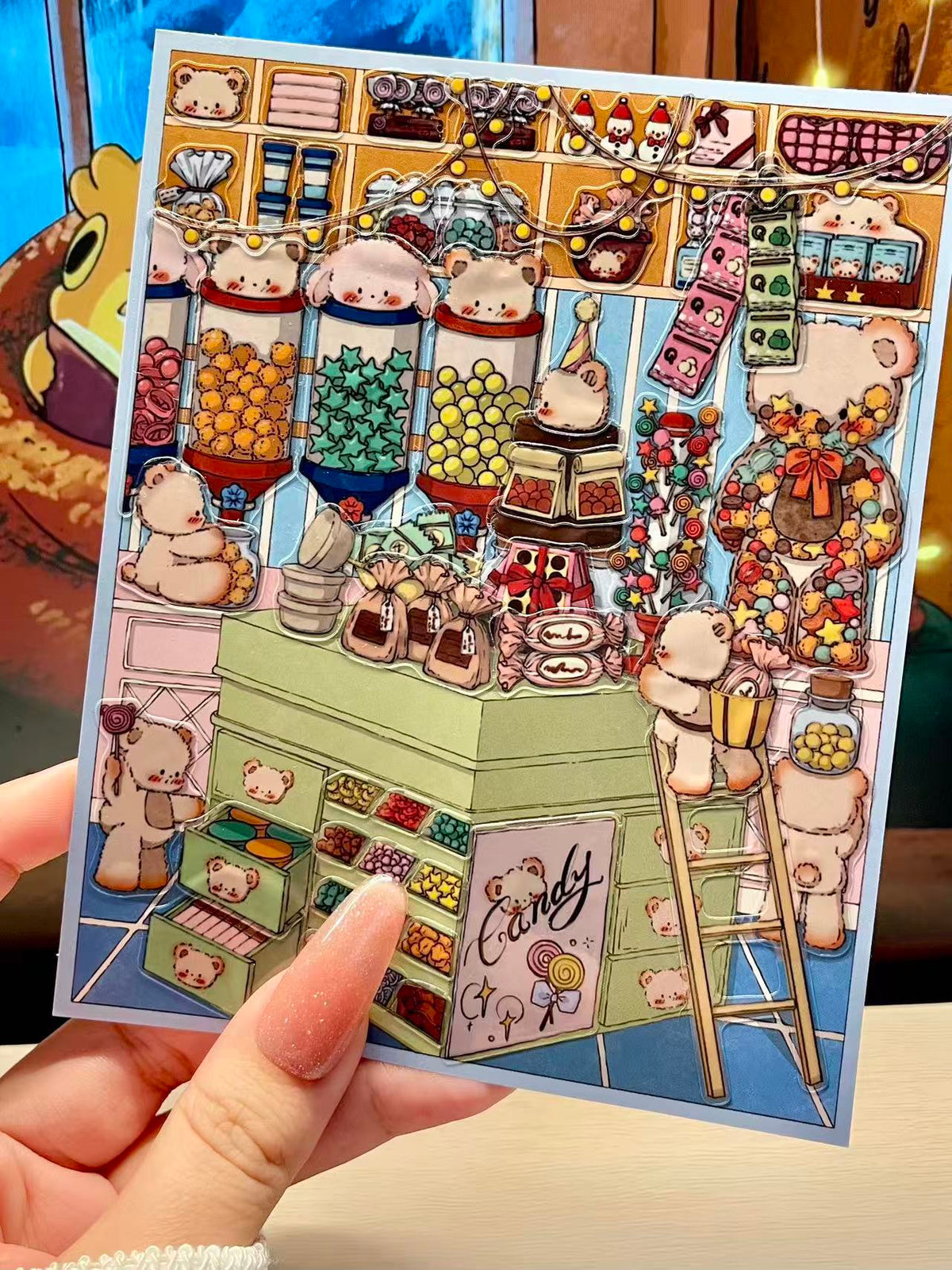 DIY Mini Card 3D Landscape Stickers