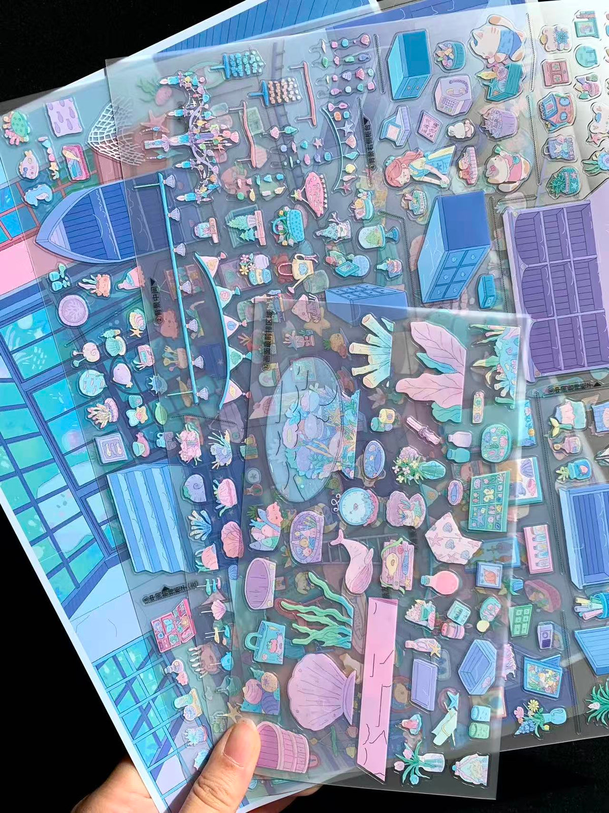 DIY 3D Scene Sticker Blue Bay Sundries Whispers of Manor