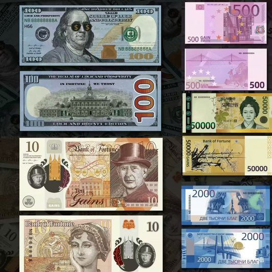 Play Money Bill Sticker Game