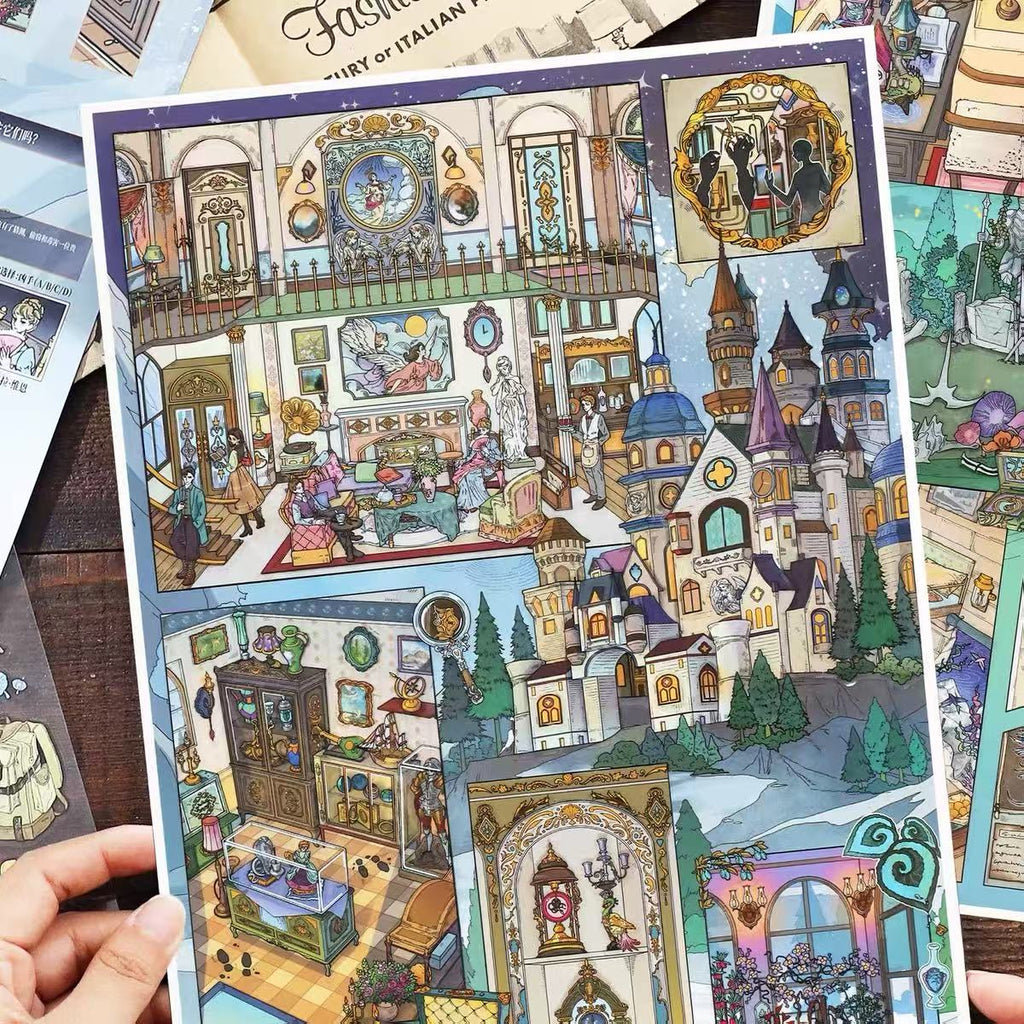 Miniature Scene Stickers The Castle Heist The Vanished Ballroom
