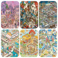 3D Landscape Sticker Moscow Dusk Coastal Noon Santorini Swan Town