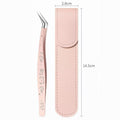 Cute Angled Precision Tweezers with Protective Case for Sticker Crafts