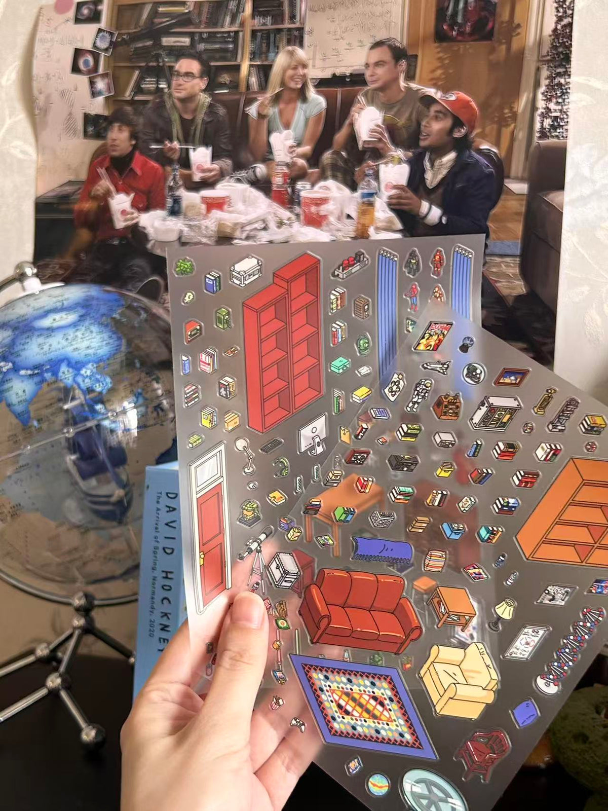 TBBT 3D Sticker Scene DIY Miniature Sheldon's Living Room