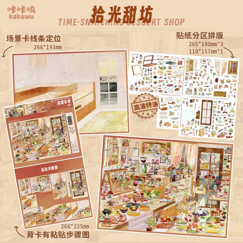 DIY Food Sticker Chinese Dessert Shop Night Market Food Stall
