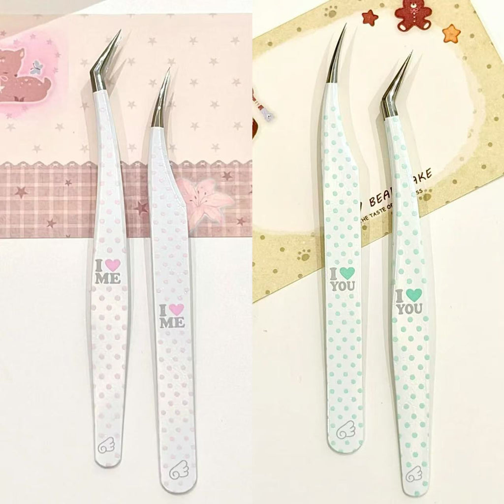 I Love Me & You High-Precision Stainless Steel Tweezers with Storage Case