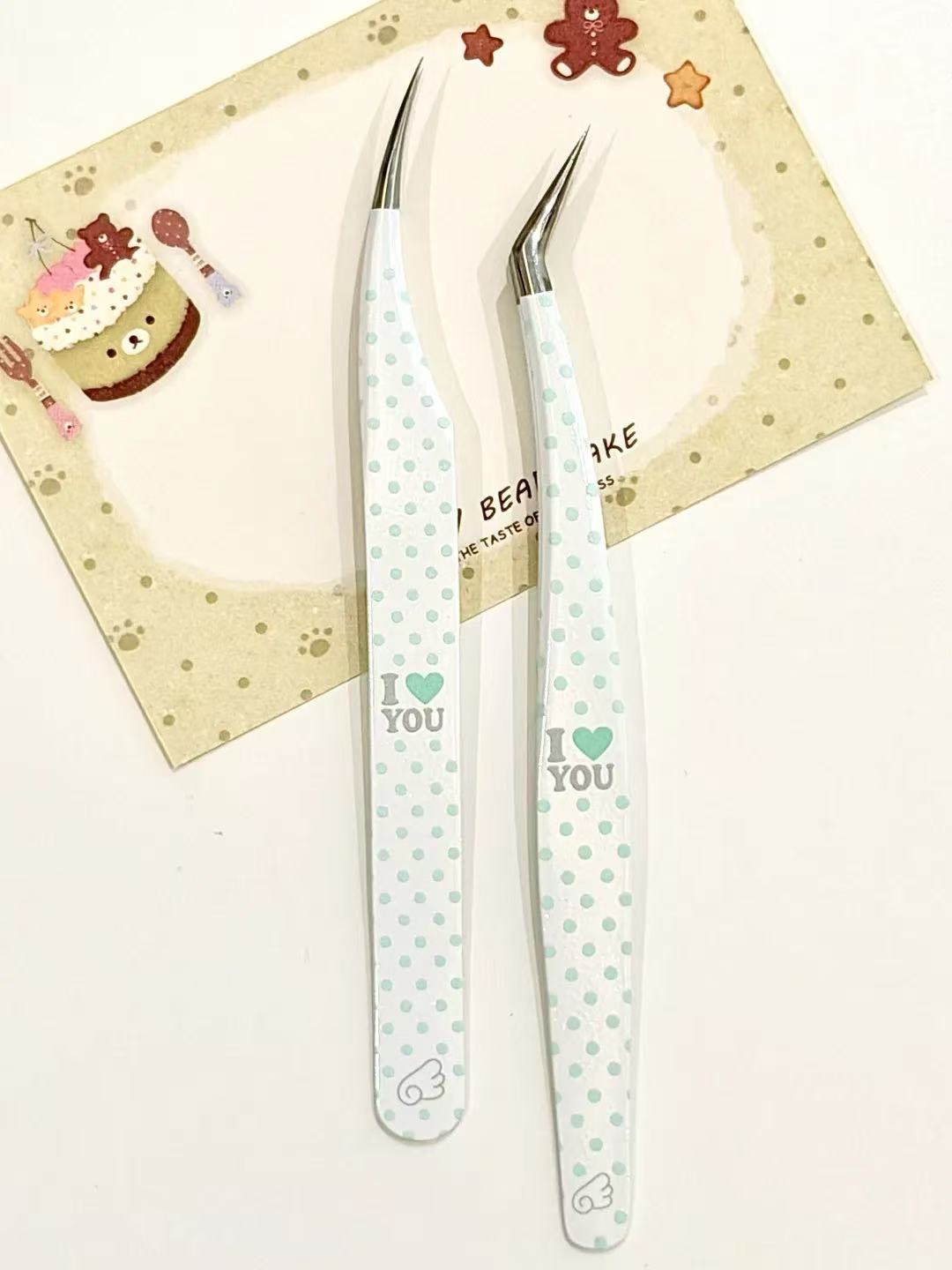 I Love Me & You High-Precision Stainless Steel Tweezers with Storage Case