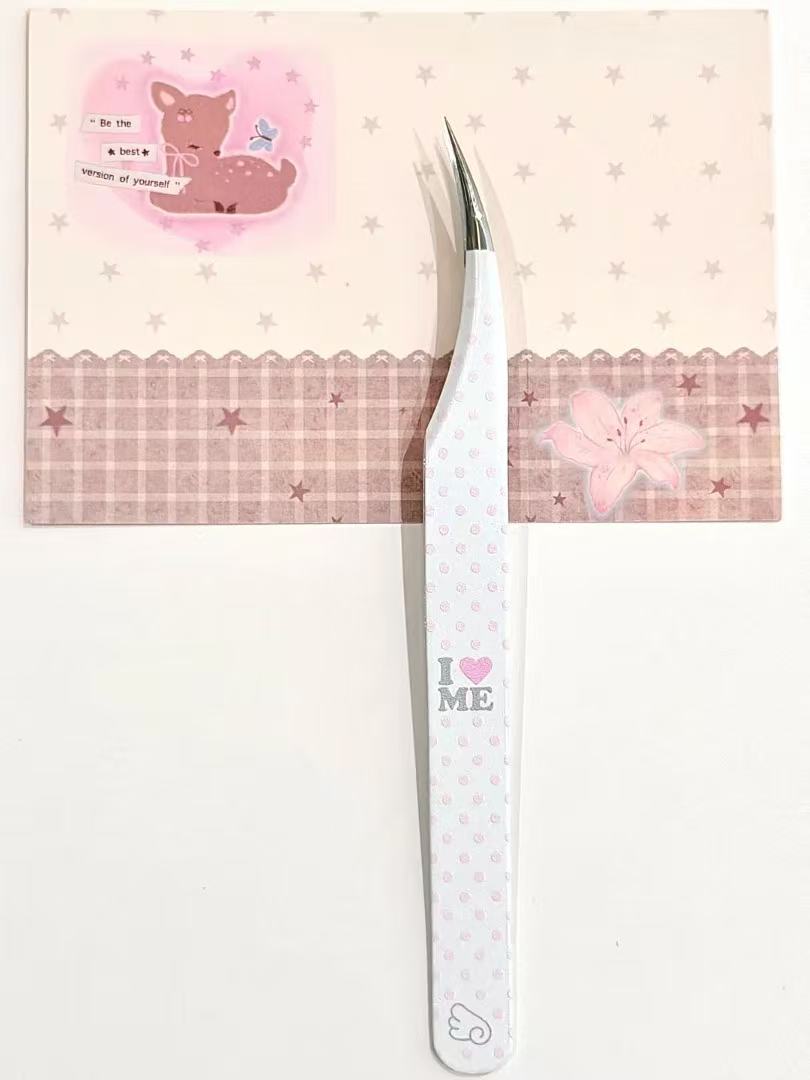I Love Me & You High-Precision Stainless Steel Tweezers with Storage Case