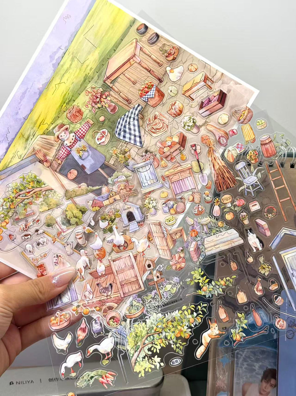 Hand-Drawn Style 3D Miniature Fairy Tale Scene Stickers