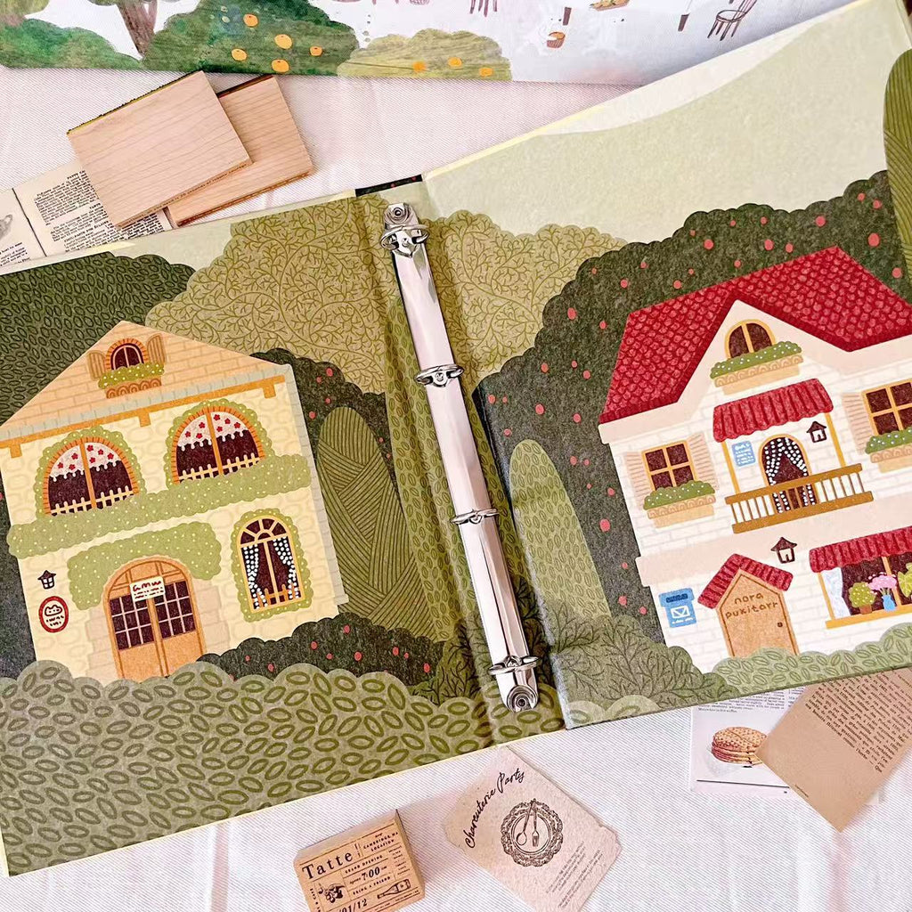 A4 Christmas Puppy Farm Sticker Storage Folder