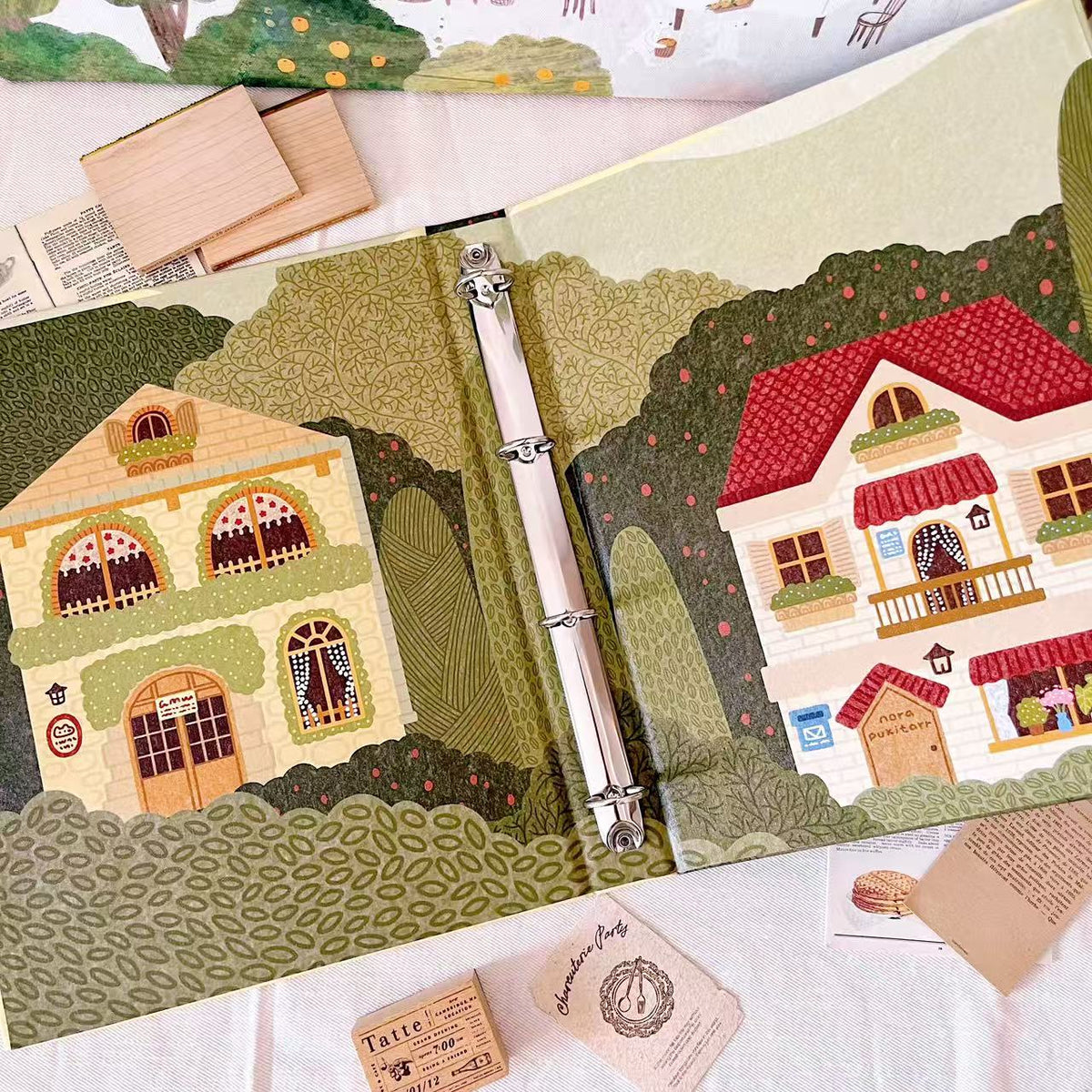 A4 Christmas Puppy Farm Sticker Storage Folder