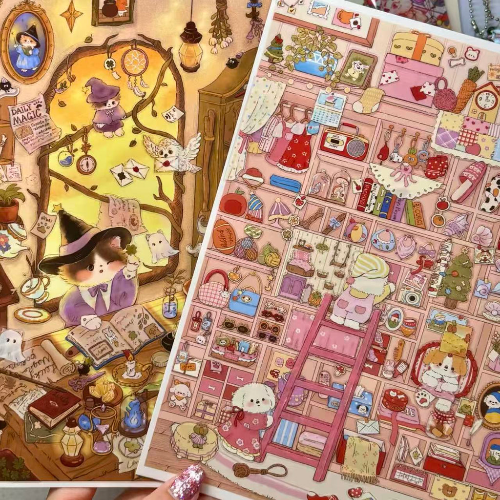 DIY 3D Fun Cute House Scene Stickers