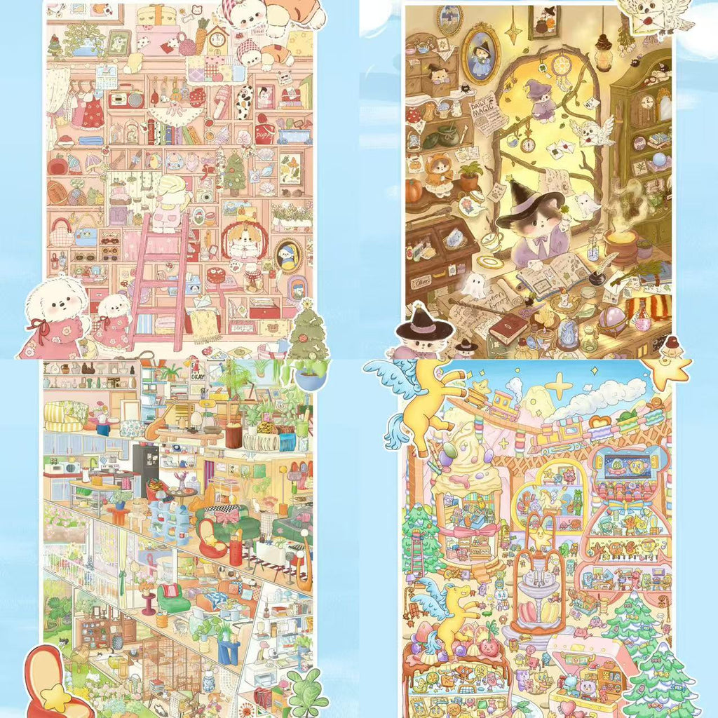 DIY 3D Fun Cute House Scene Stickers