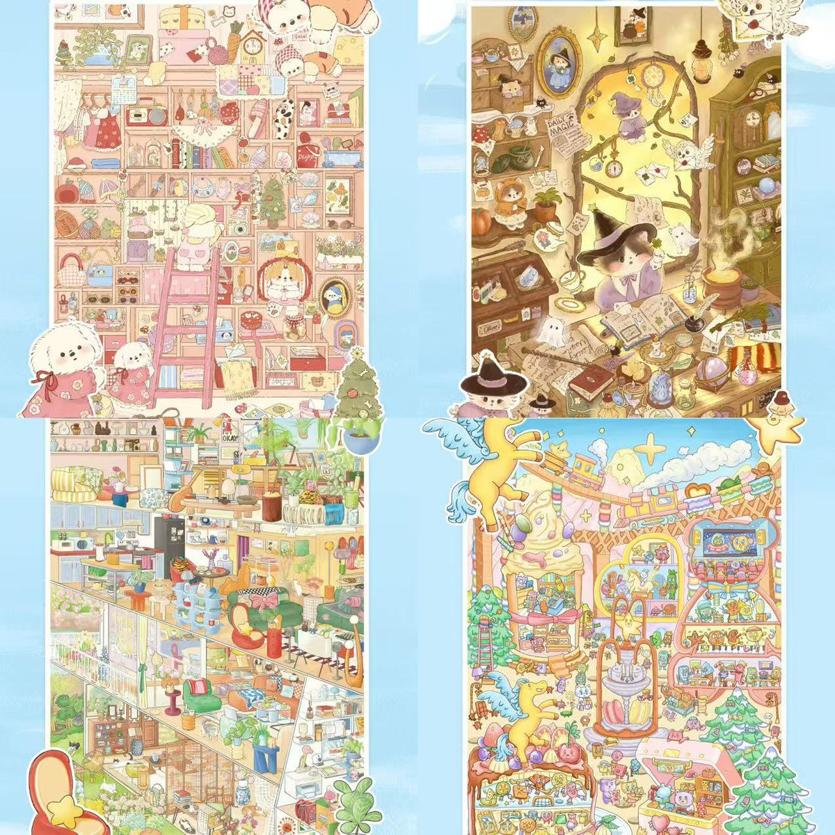 DIY 3D Fun Cute House Scene Stickers