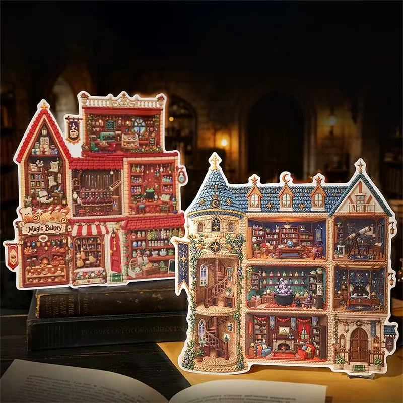 Embroidery-Style 3D Landscaping Sticker Scenes
