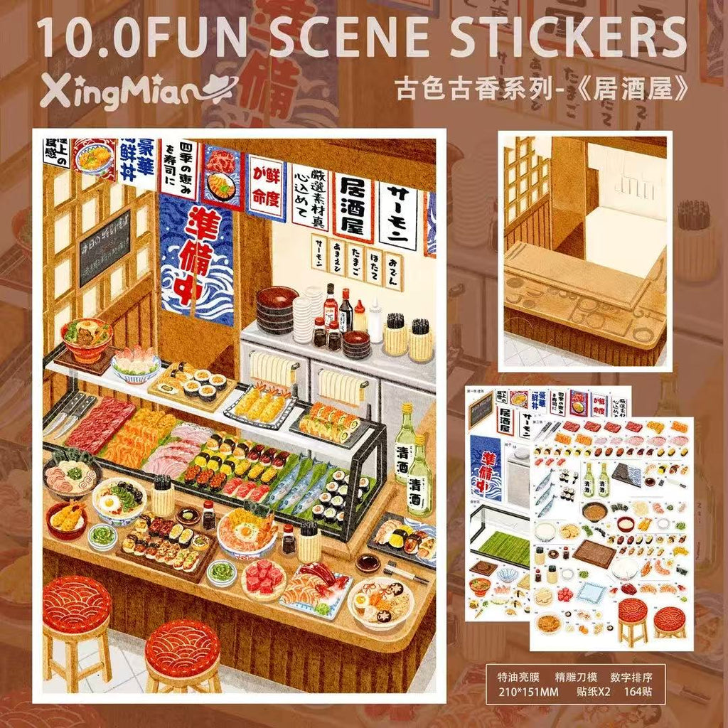 DIY 3D Sticker Scene Delicious Restaurant