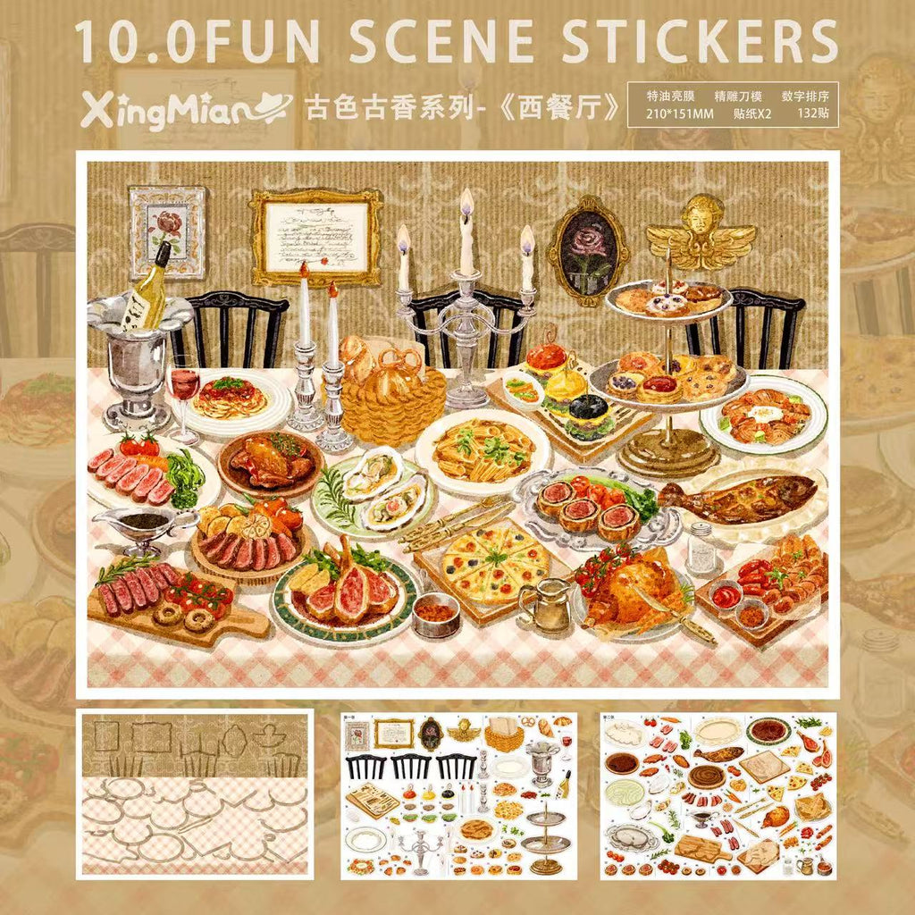 DIY 3D Sticker Scene Delicious Restaurant