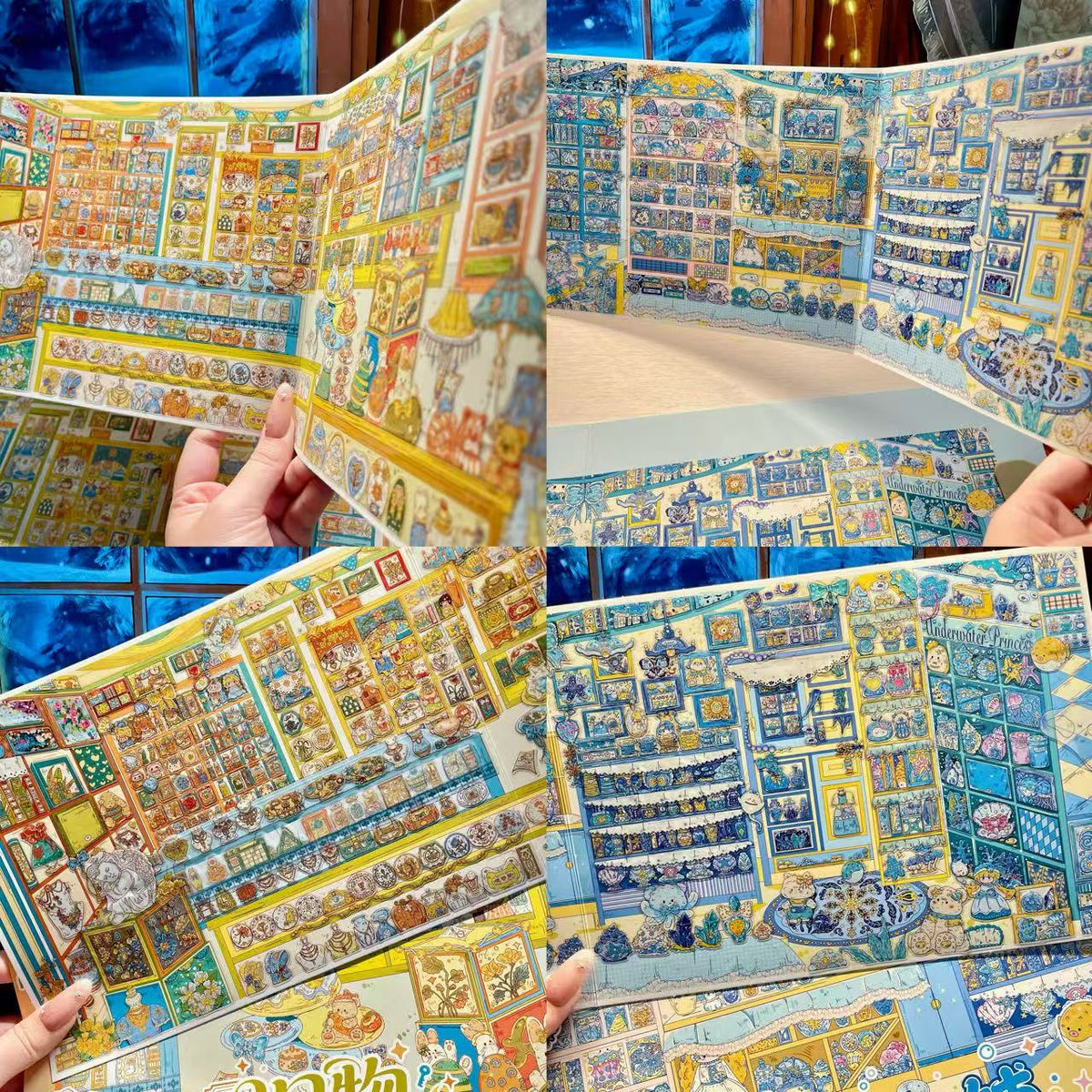 DIY Big Size 3D Scene Sticker Deep Sea Shop Vintage Store