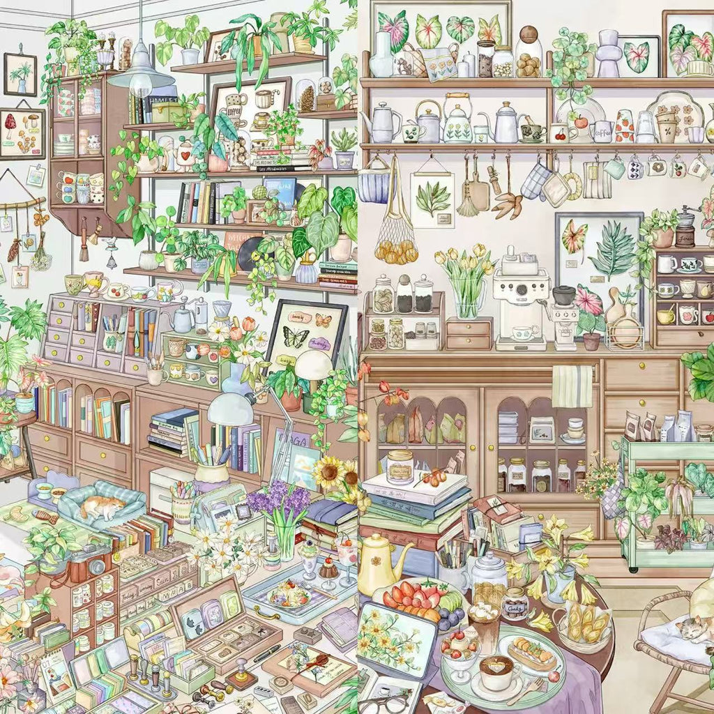 Journaling & Coffee Time 3D Scene Sticker