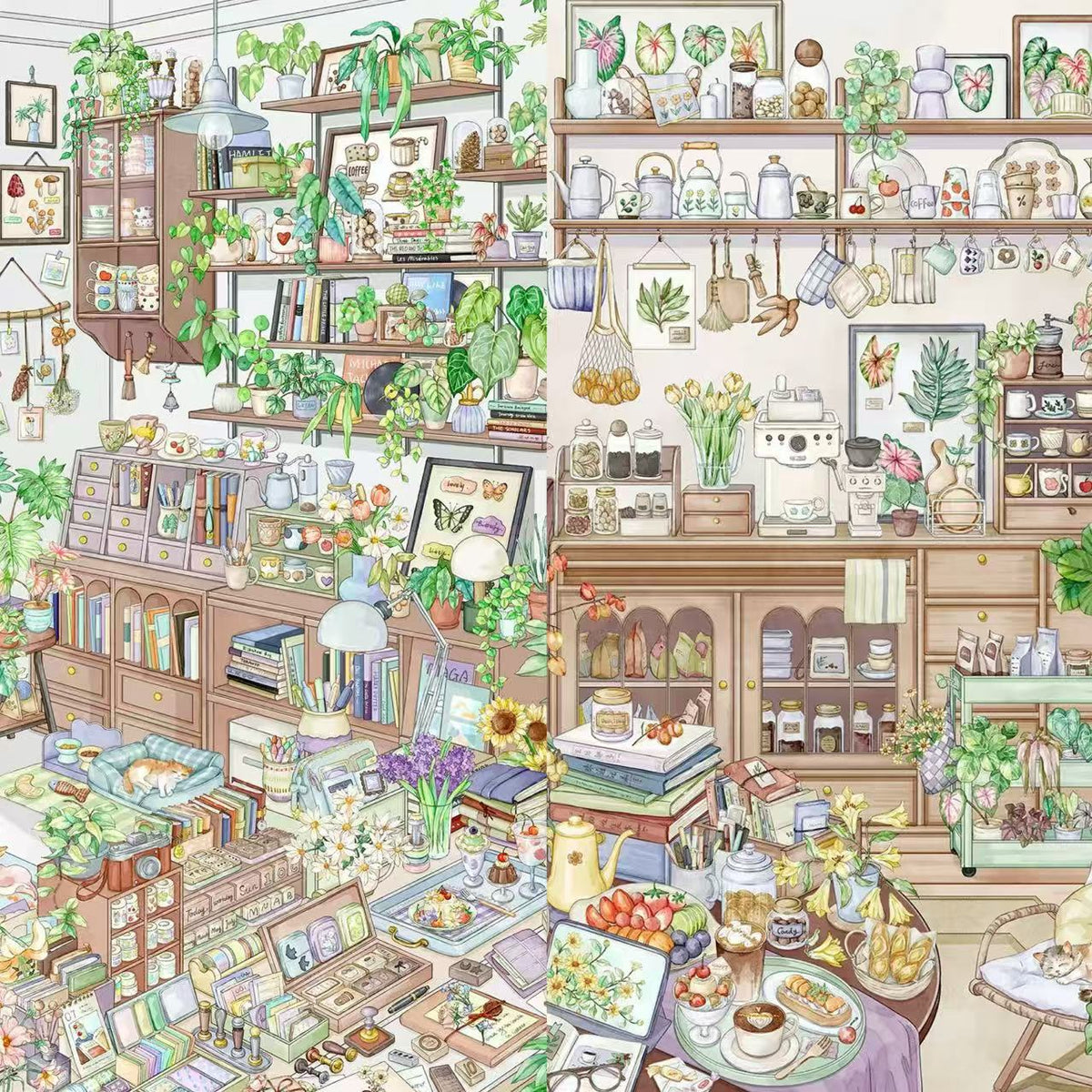 Journaling & Coffee Time 3D Scene Sticker
