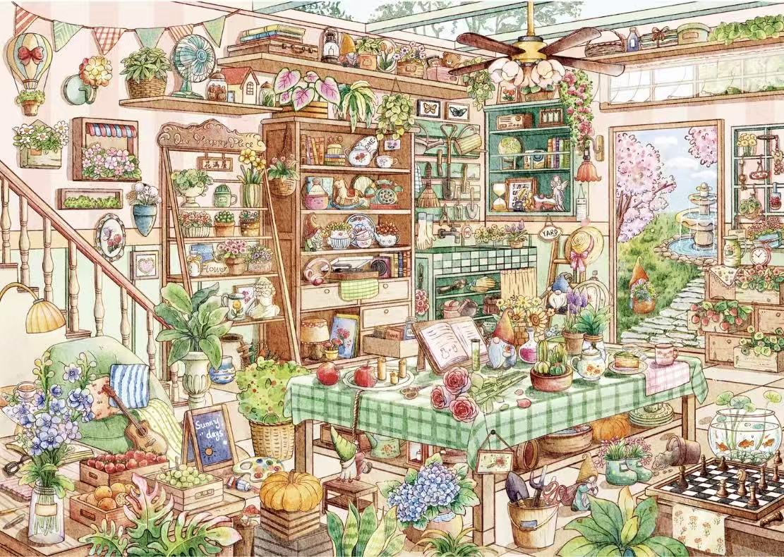 3D Miniature Scene Stickers The Garden Artist