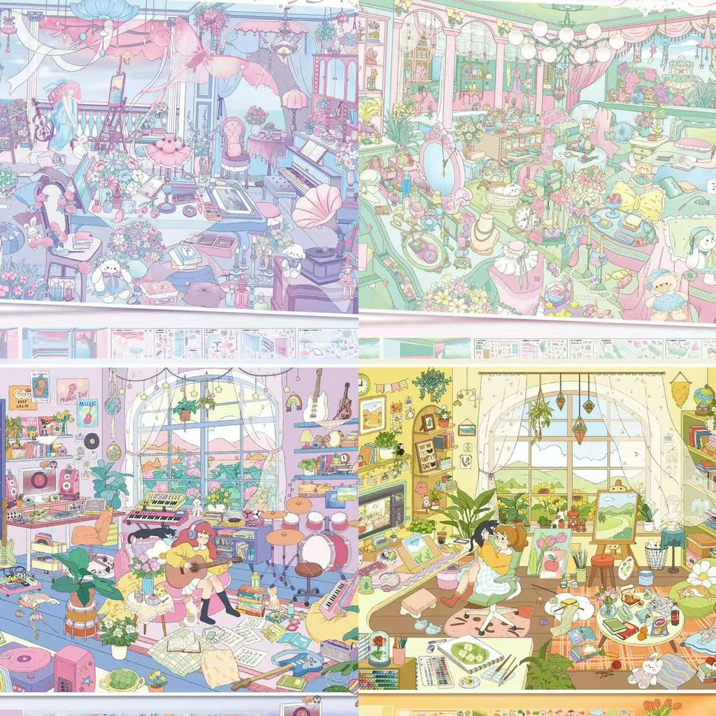 DIY 3D Sticker Scene Cat Lady’s Perfume Shop Float Island Grocery
