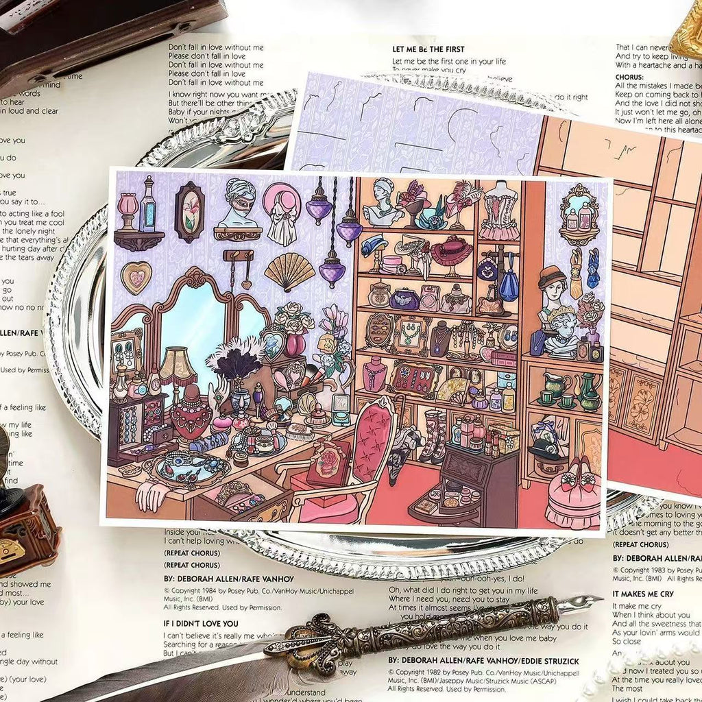 DIY 3D Room Miniature Scene Stickers Kit